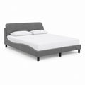 Polsterbett Doppelbett Grau Polyester Rechteckig 160 x 200 cm