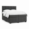 Boxspringbett mit Matratze Dunkelgrau Polyester Rechteckig 180 x 200 cm