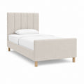 Polsterbett Einzelbett Beige Polyester Rechteckig 90 x 200 cm