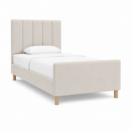 Polsterbett Einzelbett Beige Polyester Rechteckig 90 x 200 cm