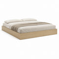 Bettgestell Doppelbett Eiche hell Spanplatte rechteckig 160 x 200 cm