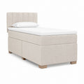 Polsterbett Boxbett Beige Polyester Rechteckig 90 x 200 cm
