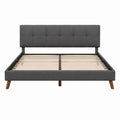 Polsterbettgestell Anthrazit Polyester rechteckig mit Lattenrost 160 x 200 cm