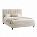 Polsterbett Doppelbett Beige mit Polyester-Samtbezug Rechteckig 160 x 200 cm