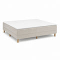 Boxspringbett Doppelbett Beige Polyester rechteckig 180 x 200 cm