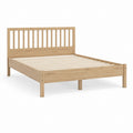 Massivholzbett Natur Kiefernholz Rechteckig 140 x 200 cm mit Lattenrost