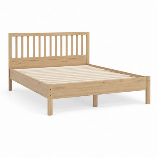 Massivholzbett Natur Kiefernholz Rechteckig 140 x 200 cm mit Lattenrost