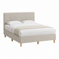 Polsterbett Doppelbett Beige Polyester Rechteckig 160 x 200 cm